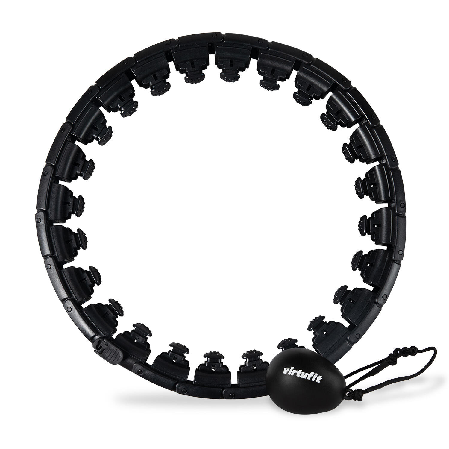 Virtufit - Hula Hoop Réglable Avec Poids - Massage Hula Hoop 1,4 Kg - Cerceau - Noir - 44 Cm - Decathlon