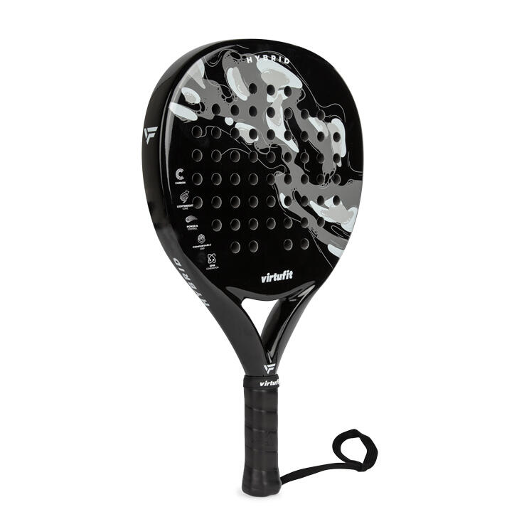 VIRTUFIT Hybrid Padel Racket - Zwart/Grijs