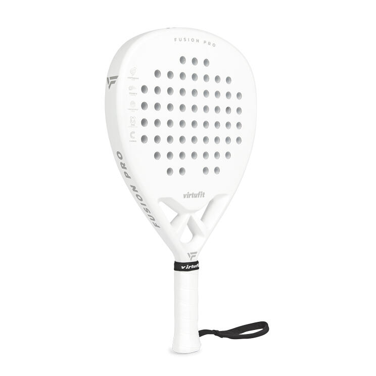 Fusion Pro Padel Racket - White/Silver