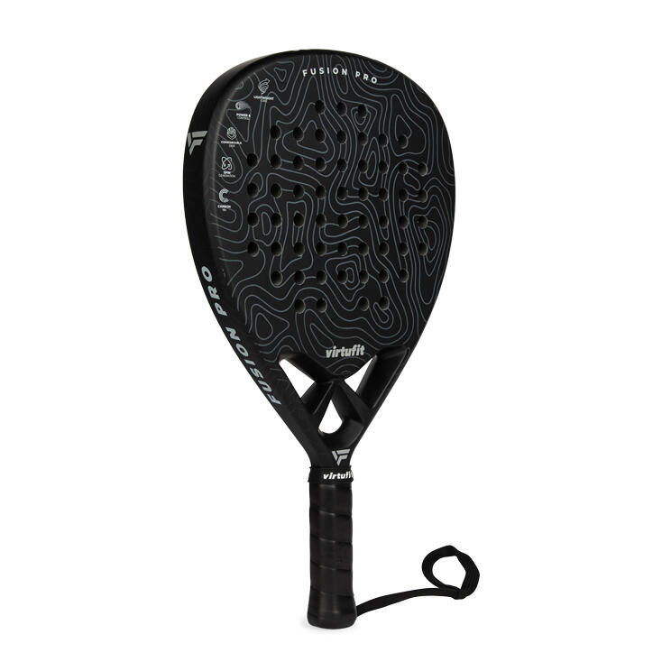 VIRTUFIT Fusion Pro Padel Racket - Zwart/Grijs