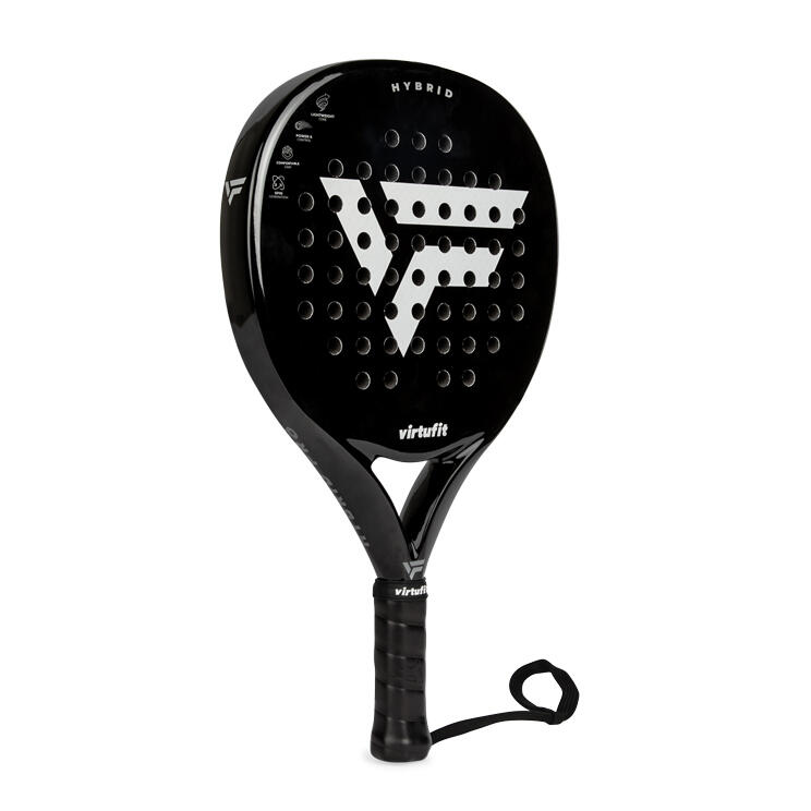 VIRTUFIT Hybrid Padel Racket - Zwart/Silver