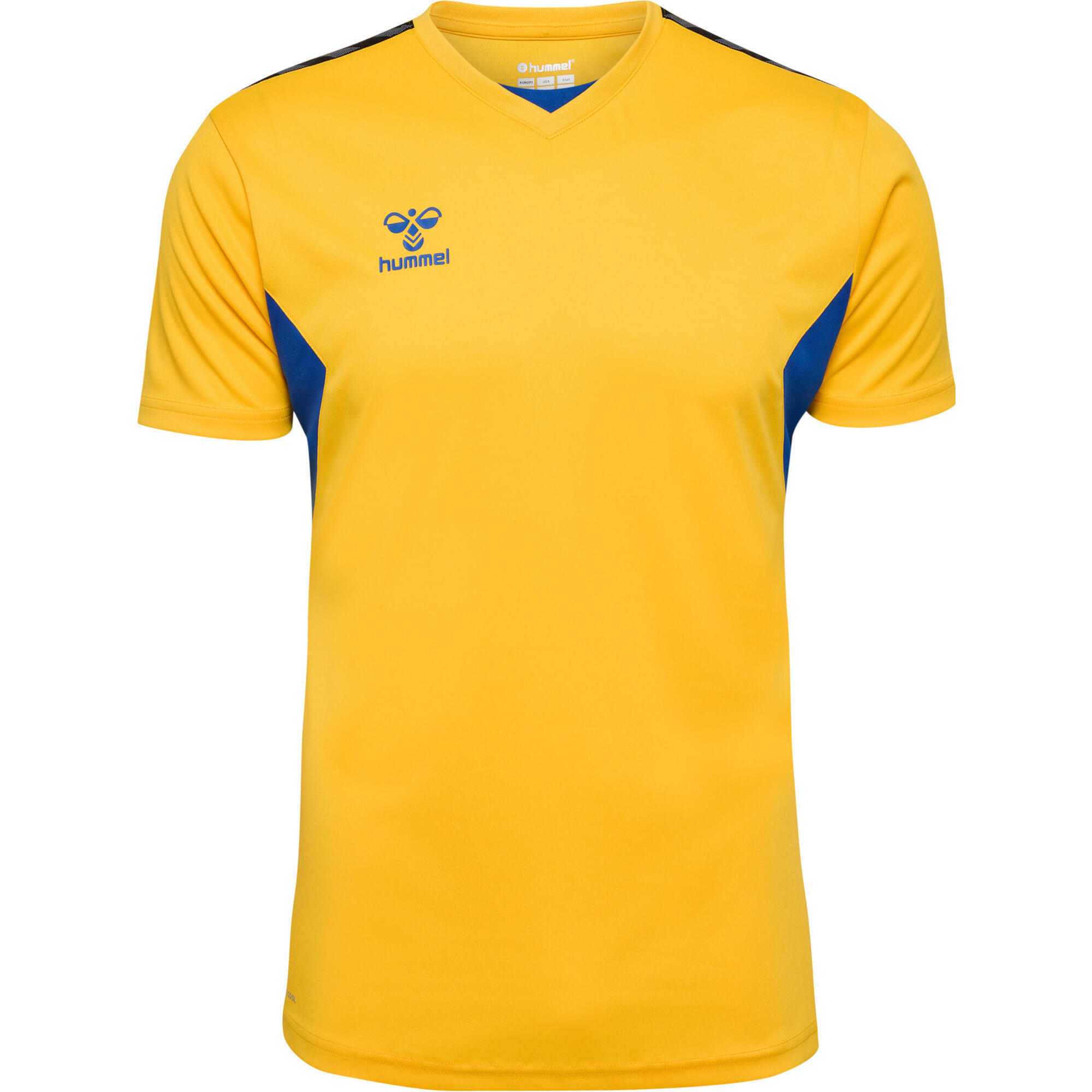 Hummel - Enfiler T-shirt Hmlauthentic Homme Hummel - T-shirt Manches Courtes - Bleu|jaune|orange - 56 3xl - Decathlon