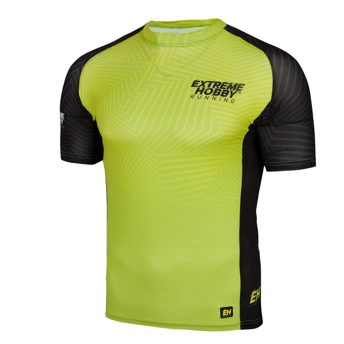 Extreme Hobby - Maillot De Running À Manches Courtes Pour Homme Extreme Hobby Caleidoscope - T-shirt Manches Courtes - Jaune|vert - 40 M - Decathlon