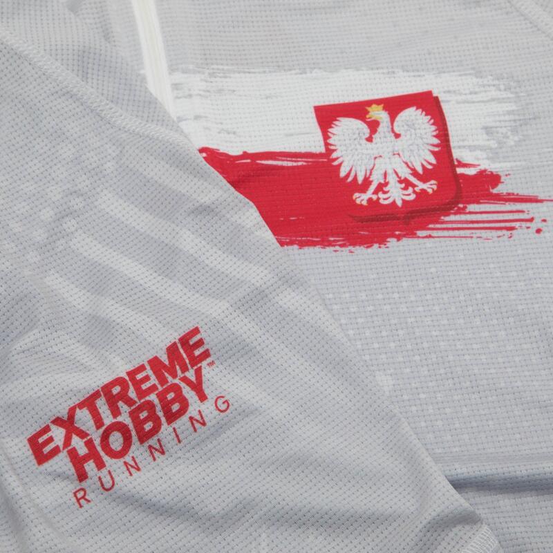 Koszulka biegowa damska z zamkiem i krótkim rękawem EXTREME HOBBY POLSKA PRIME