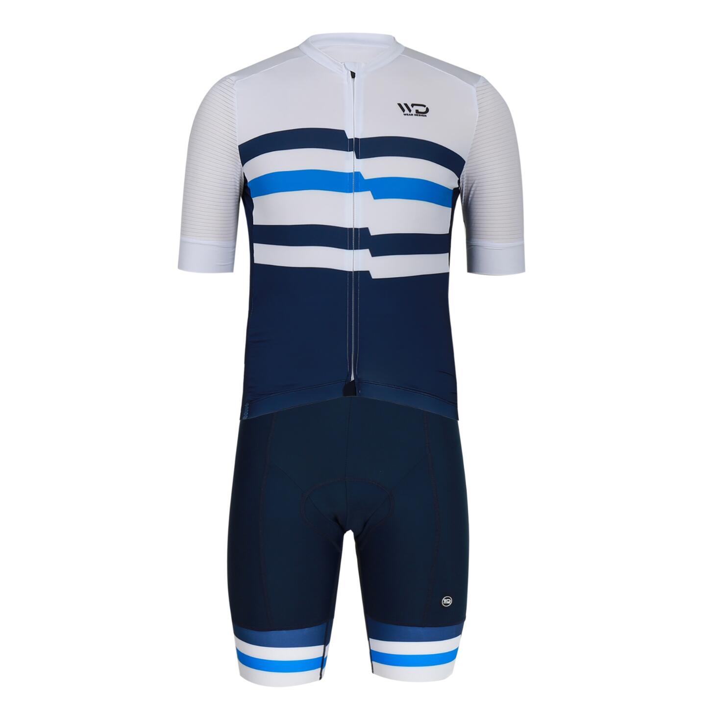 Pantaloncini da ciclismo CHALLENGER da uomo blu/bianco 7/7