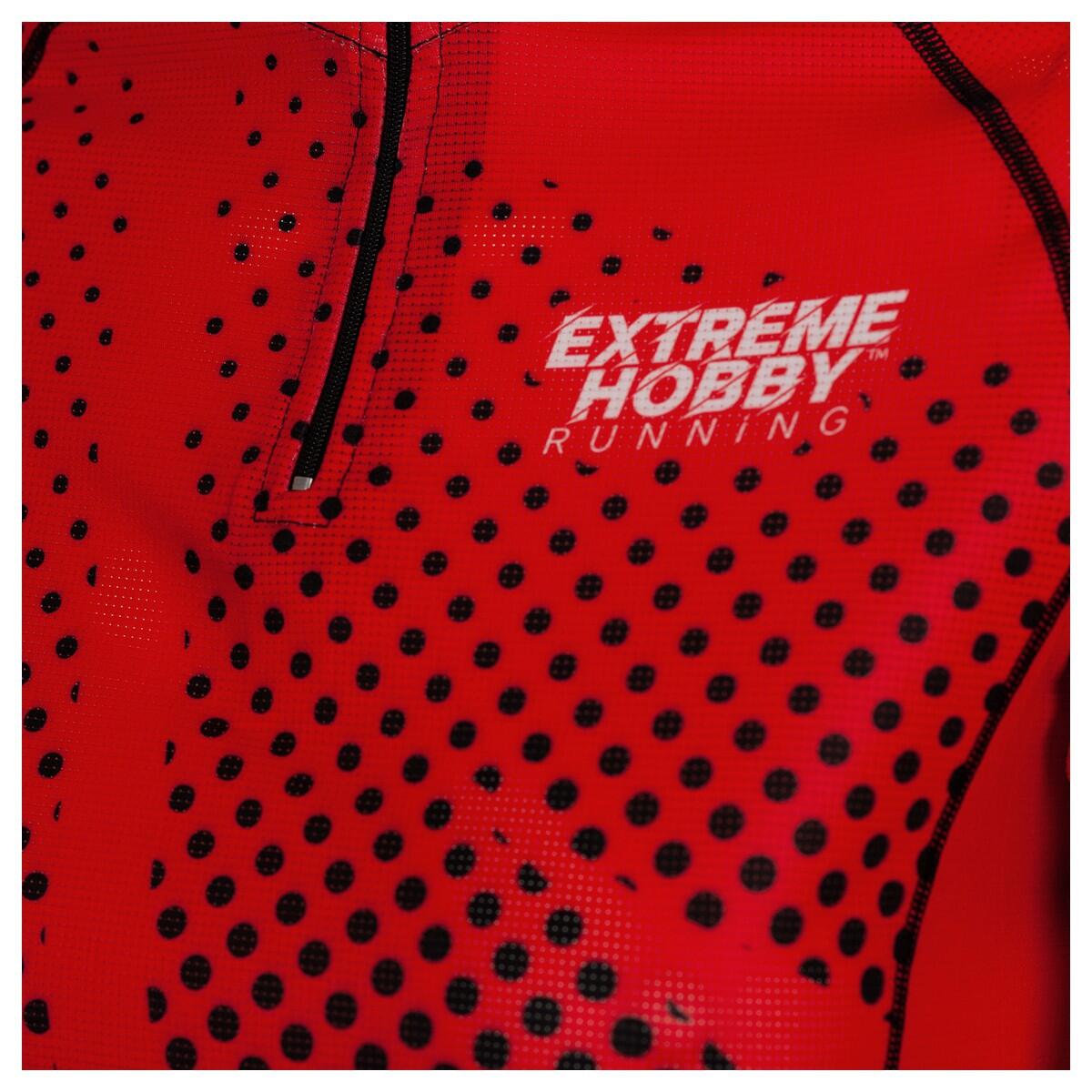 Loopshirt voor dames met rits en korte mouwen EXTREME HOBBY HALFTONE 3/6
