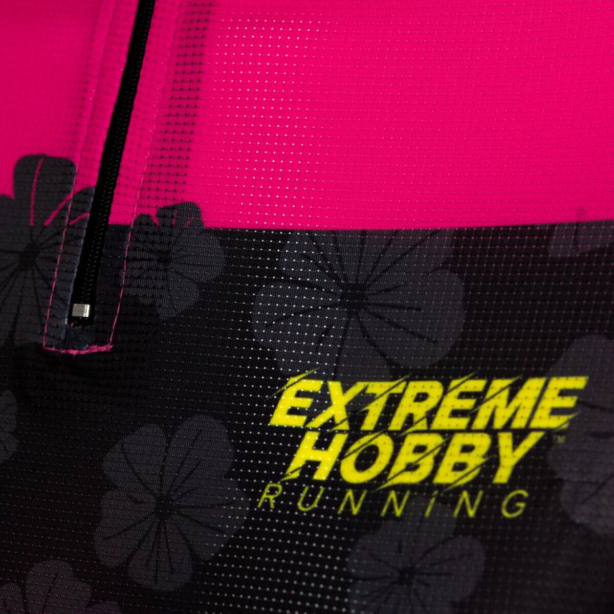 Maillot de running zippé pour femme EXTREME HOBBY FLOWERS 3/6