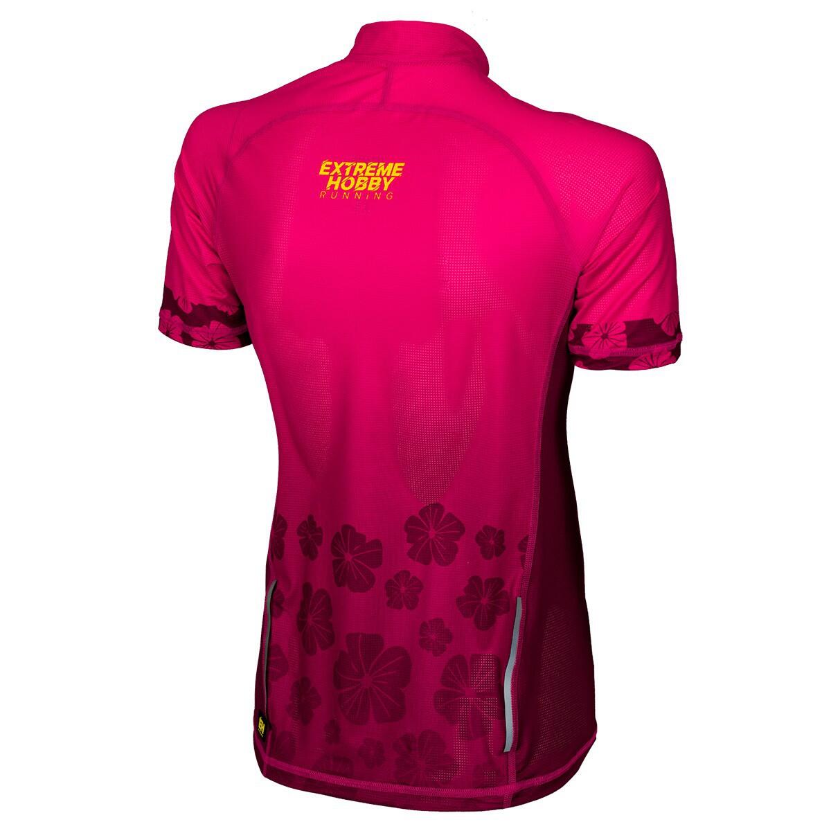 Maillot de running zippé pour femme EXTREME HOBBY FLOWERS 2/6