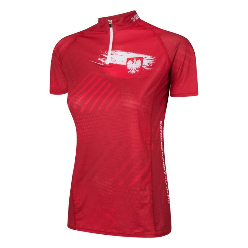 T-shirt de running pour femmes avec fermeture éclair EXTREME HOBBY POLSKA PRIME