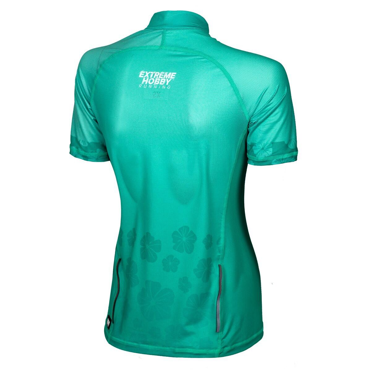 Maillot de running zippé pour femme EXTREME HOBBY FLOWERS 2/6