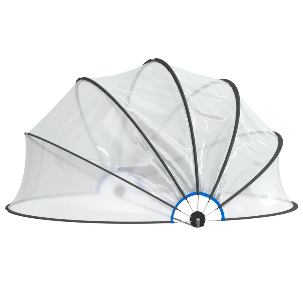 Cúpula de piscina redonda 406x203 cm PVC 3/5