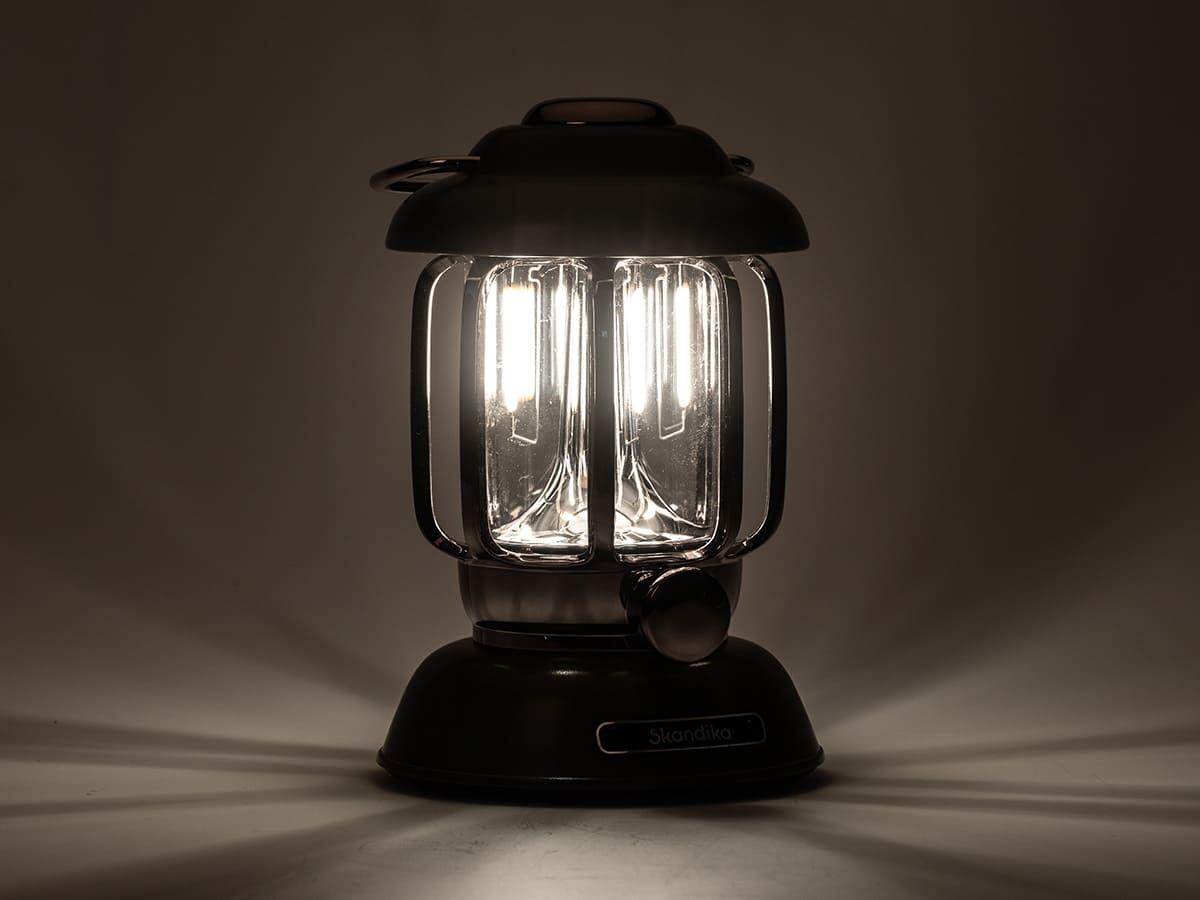 LED kempingová lampa Forsol v retro stylu dobíjecí 4/7