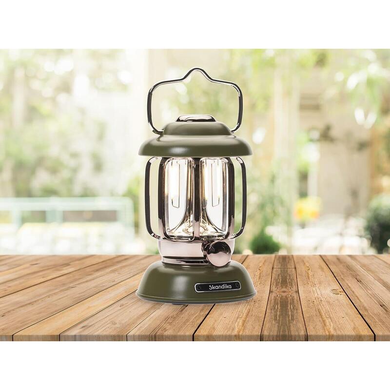 Lampe lanterne de camping LED Forsol - Rechargeable USB - rétro - 350 lumens