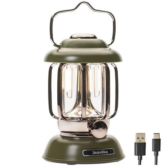Lampe lanterne de camping LED Forsol - Rechargeable USB - rétro - 350 lumens