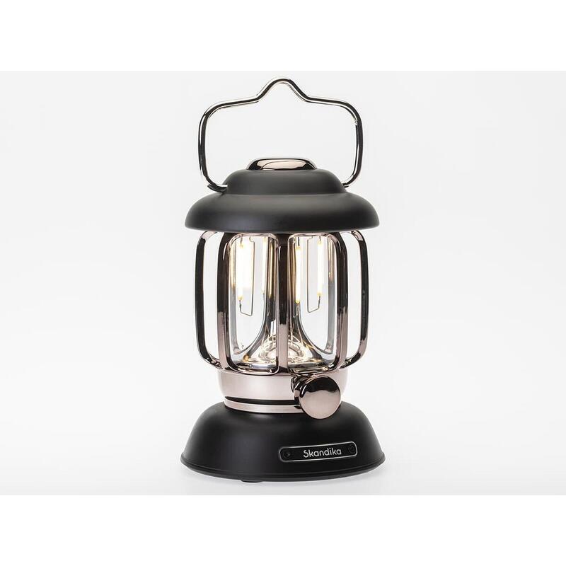 Lampe lanterne de camping LED Forsol - Rechargeable USB - rétro - 350 lumens
