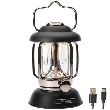 Lampe lanterne de camping LED Forsol - Rechargeable USB - rétro - 350 lumens