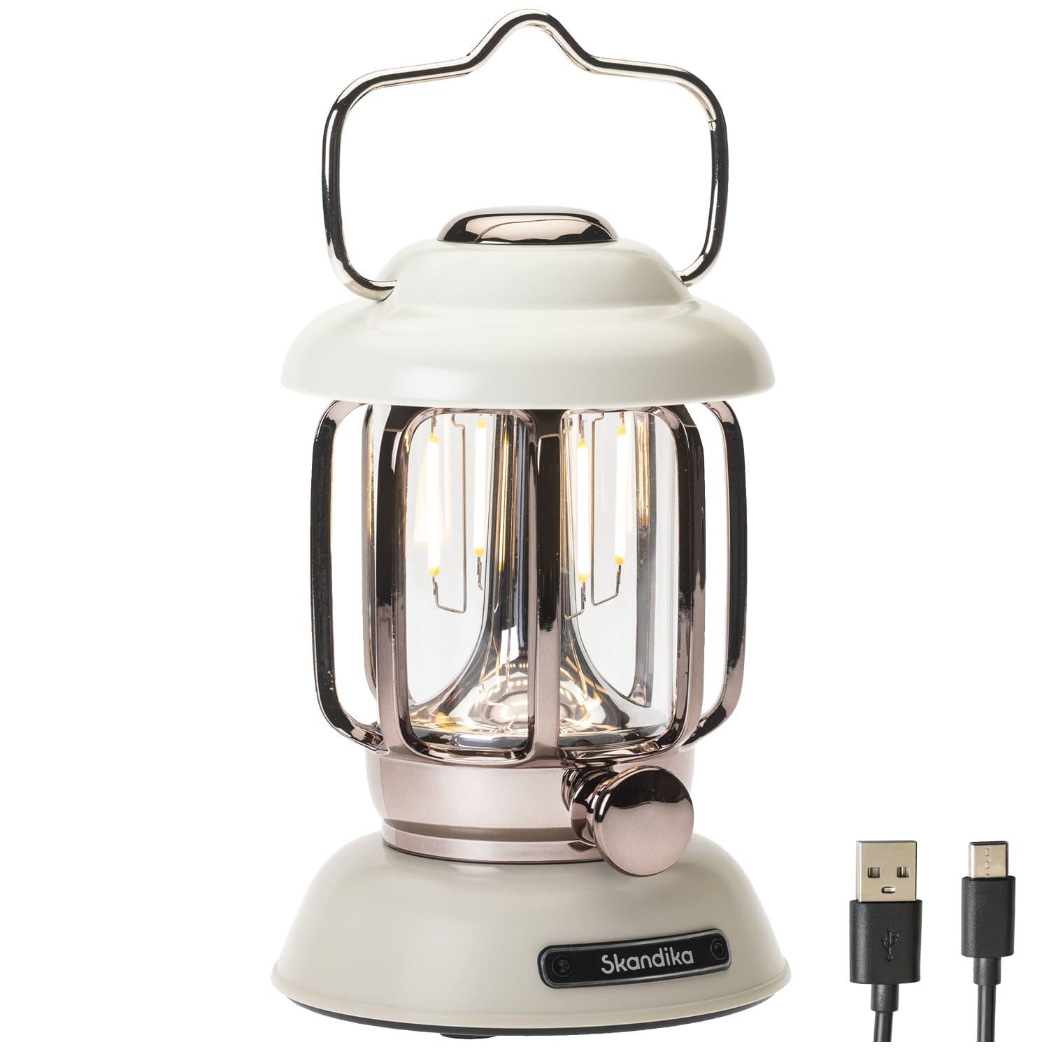 Skandika - Lampe Lanterne De Camping Led Forsol - Rechargeable Usb - Rétro - 350 Lumens - Lampe - Blanc - Taille Unique - Decathlon