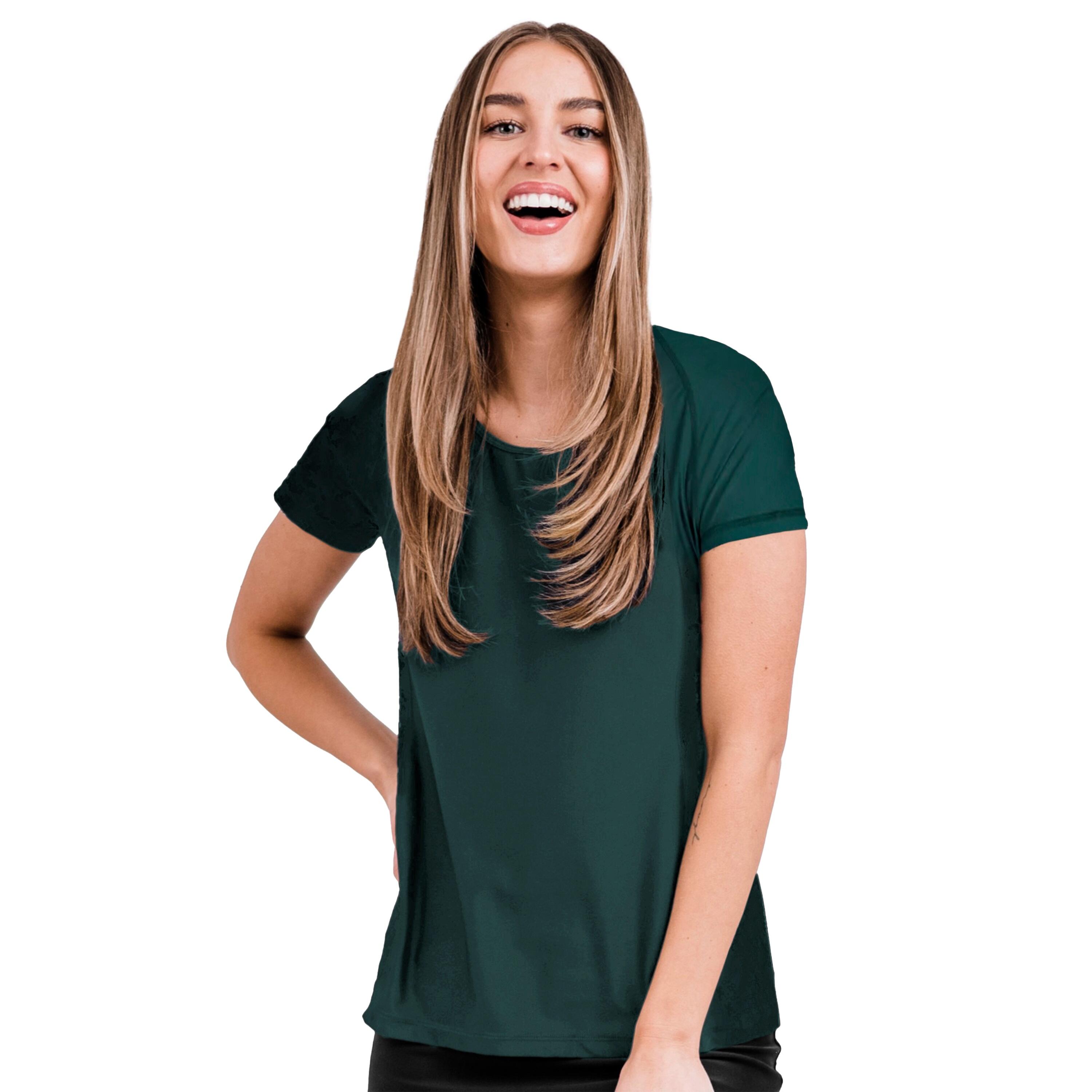Women's Loose Fit Short Sleeve UPF 50+ Adele Swim Top - Green