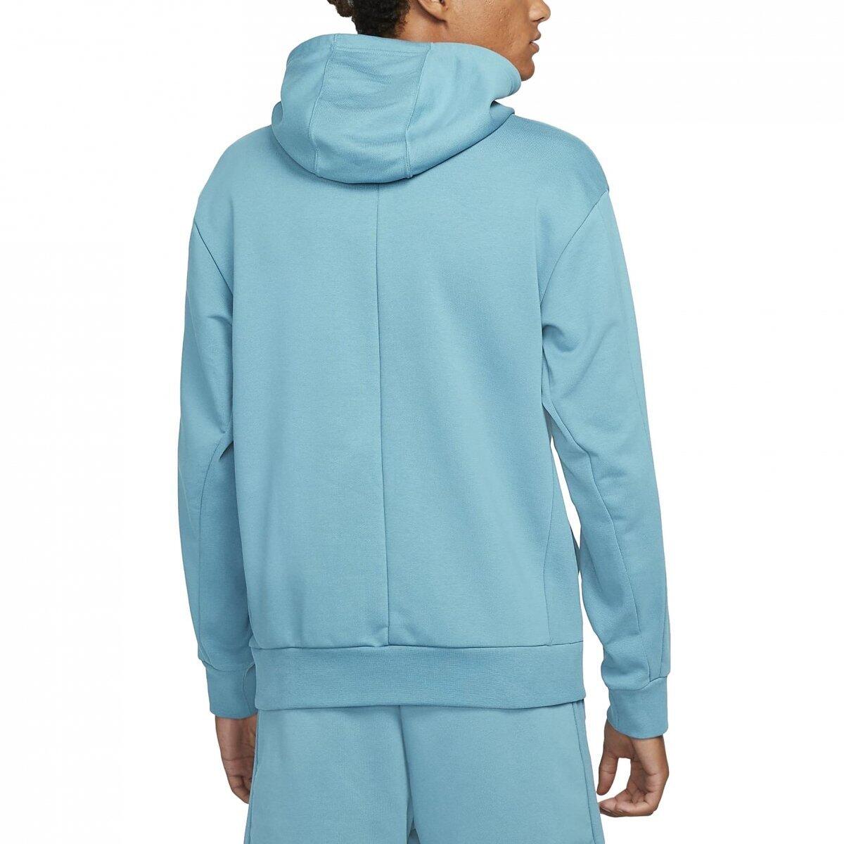Bluza męska biegowa z kapturem Nike M Nkct Df Fleece Heritage Hoodie niebieska 2/4