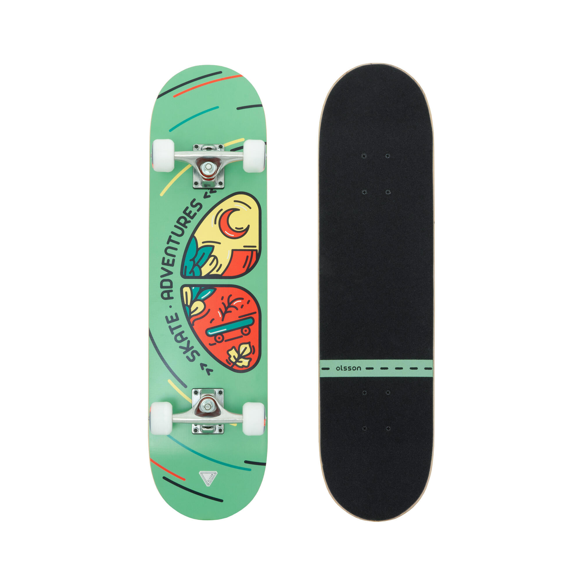 Skateboard OLSSON ENJOY 31,5" x 8" Rodas CREEK SHR 54MM Rolamentos ABEC7