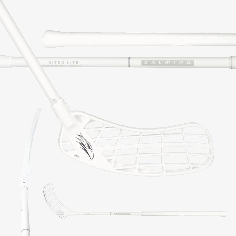 SALMING Florbalová hůl Salming Hawk Nitrolite 30 JR, levá ruka dole