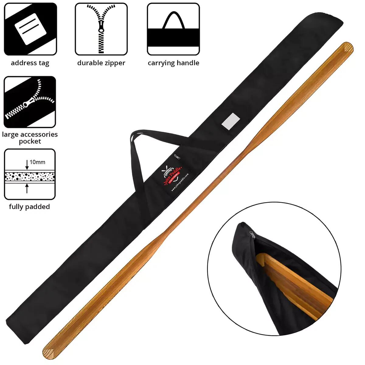 Wiosło Grenlandzkie John Paddle Cedrowe Proste z Pokrowcem