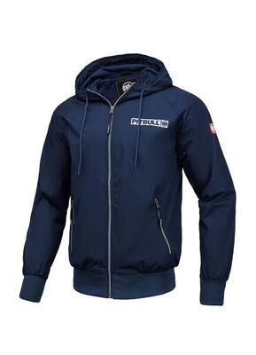 Heren pitbull athletic logo nylon jack met capuchon