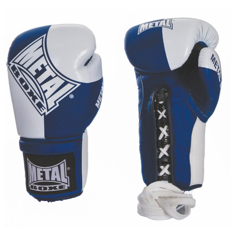 Guantes Pro con cordones de metal para boxeo