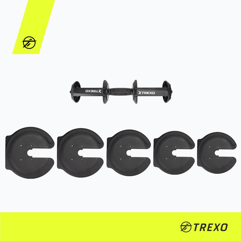 Hantel regulowany TREXO 40kg czarny TXO-B4W001
