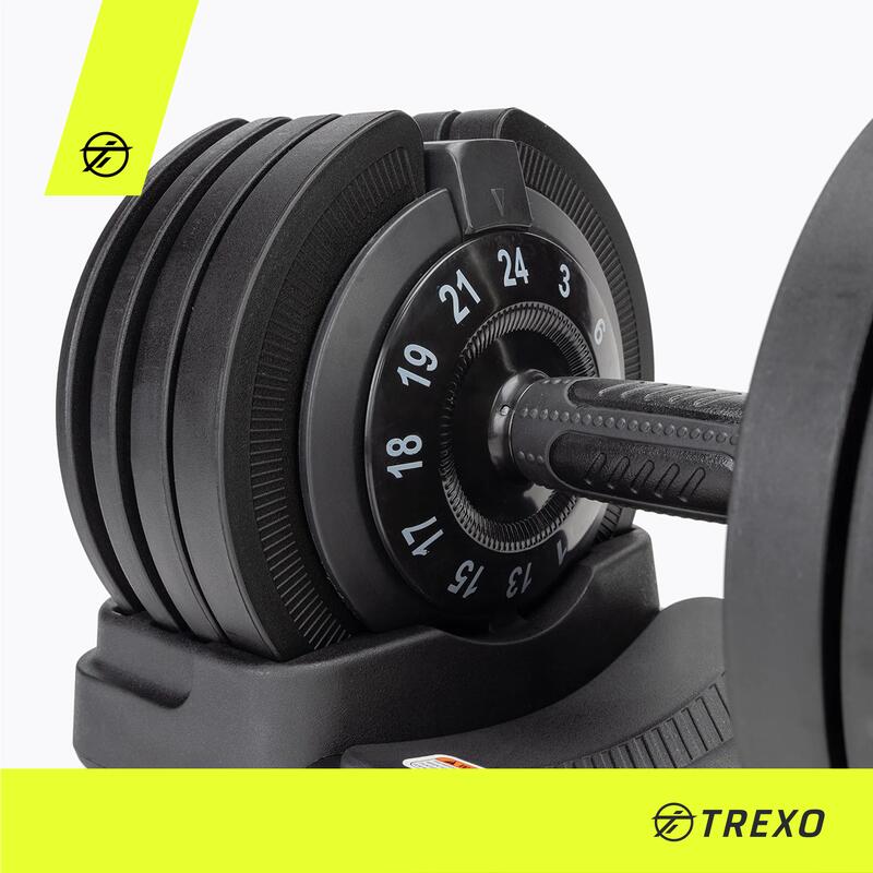 Haltère réglable TREXO 3-24KG 2