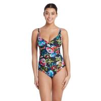 Speedo placement digital turnback badpak - rood / groen - maat 42