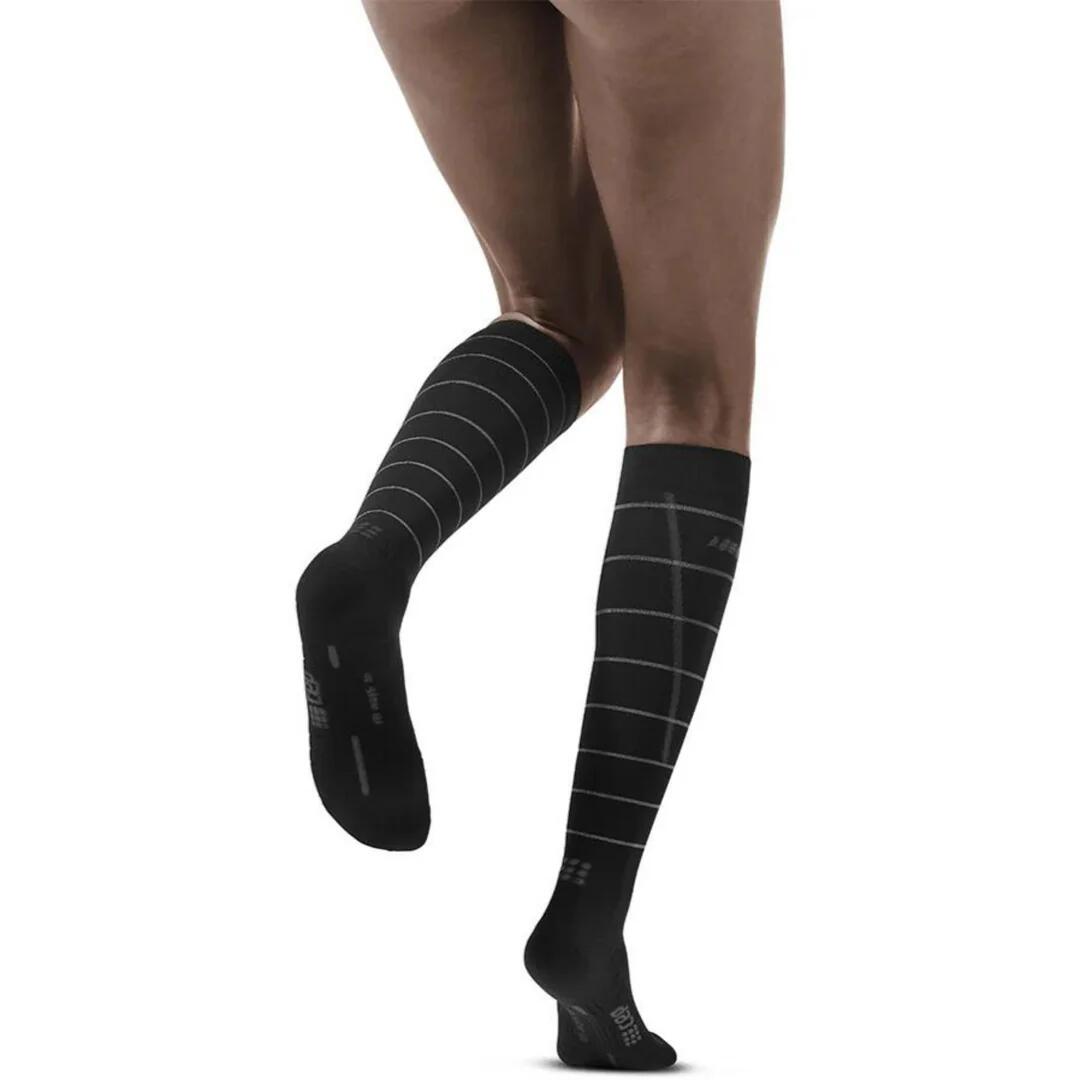 Skarpety kompresyjne damskie sportowe CEP Reflective wysokie 4/7