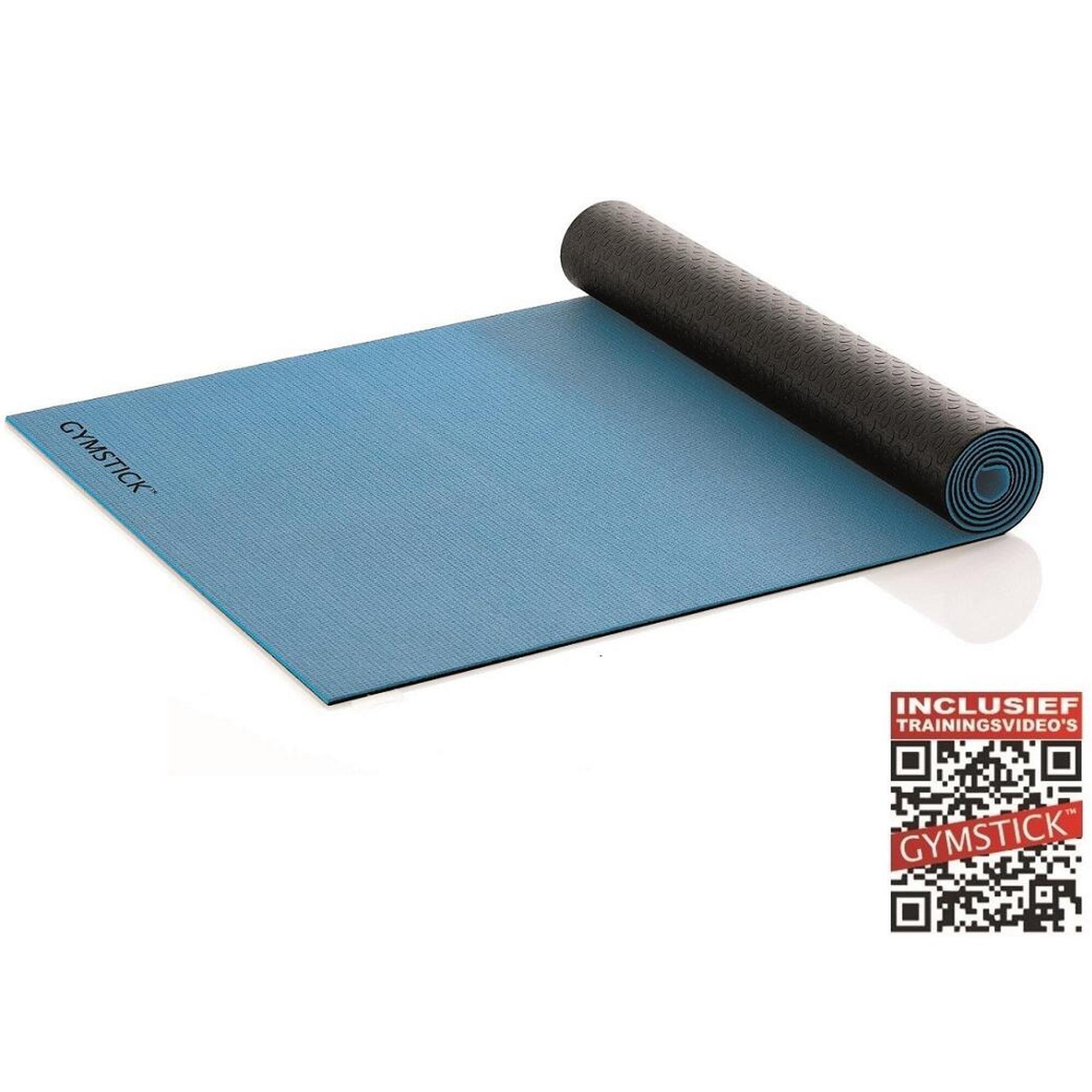 Gymstick - Tapis De Yoga Actif 2 Tons Fitness Mat - Tapis Pilates - Bleu - Taille Unique - Decathlon