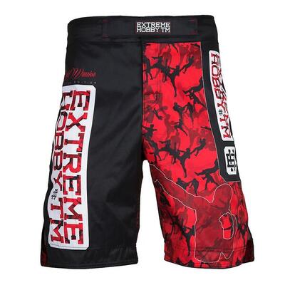 Pantaloncini da grappling da uomo MMA BJJ K1 EXTREME HOBBY RED WARRIOR