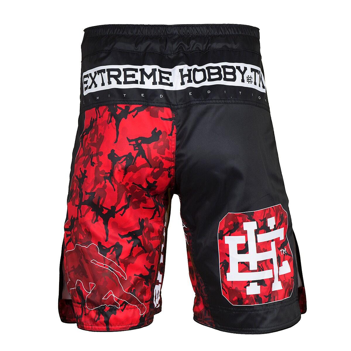 Shorts de grappling pour hommes MMA BJJ K1 EXTREME HOBBY RED WARRIOR 2/6