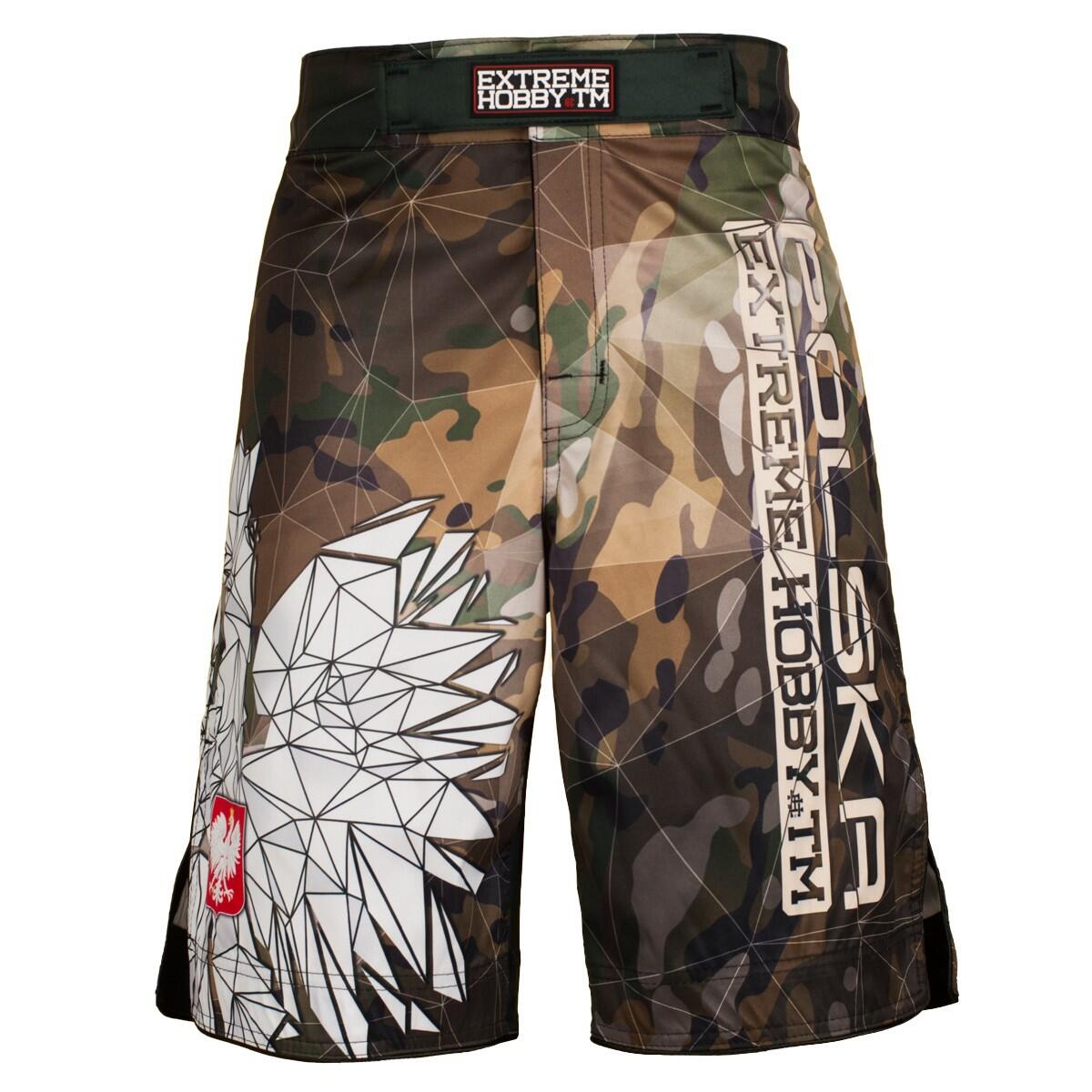 EXTREME HOBBY Pantaloncini da grappling da uomo MMA BJJ K1 EXTREME HOBBY POLSKA CAMO