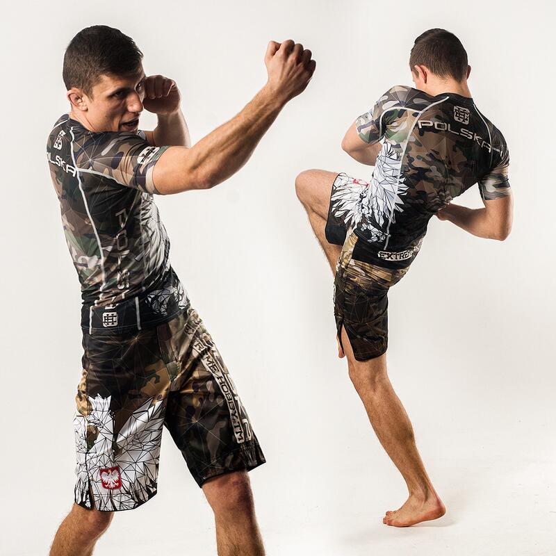 Shorts de grappling pour hommes MMA BJJ K1 EXTREME HOBBY POLSKA CAMO