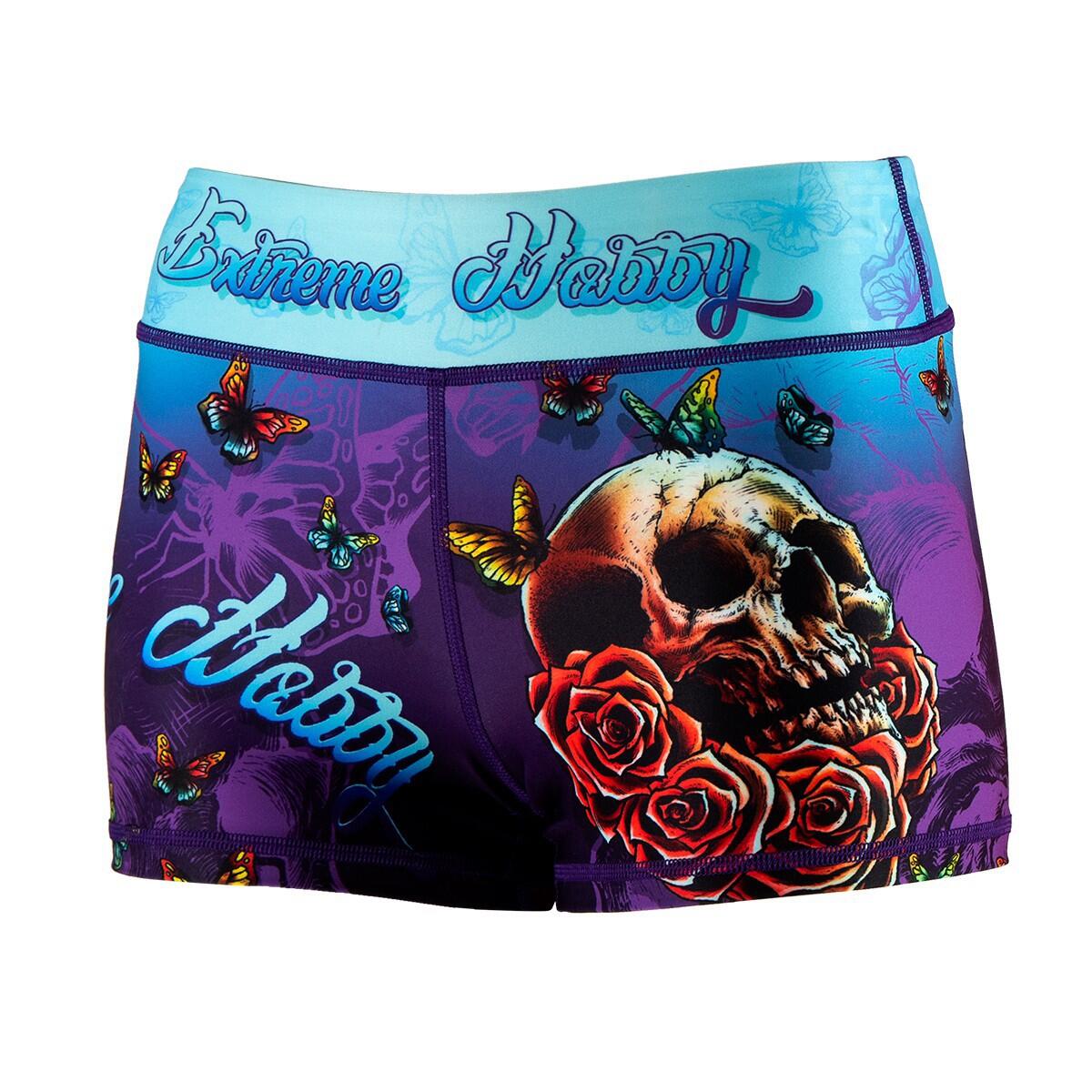 Extreme Hobby - Short De Sport Femme Yoga & Fitness Extreme Hobby Skull 2 - Short - Bleu - 48 Xl - Decathlon