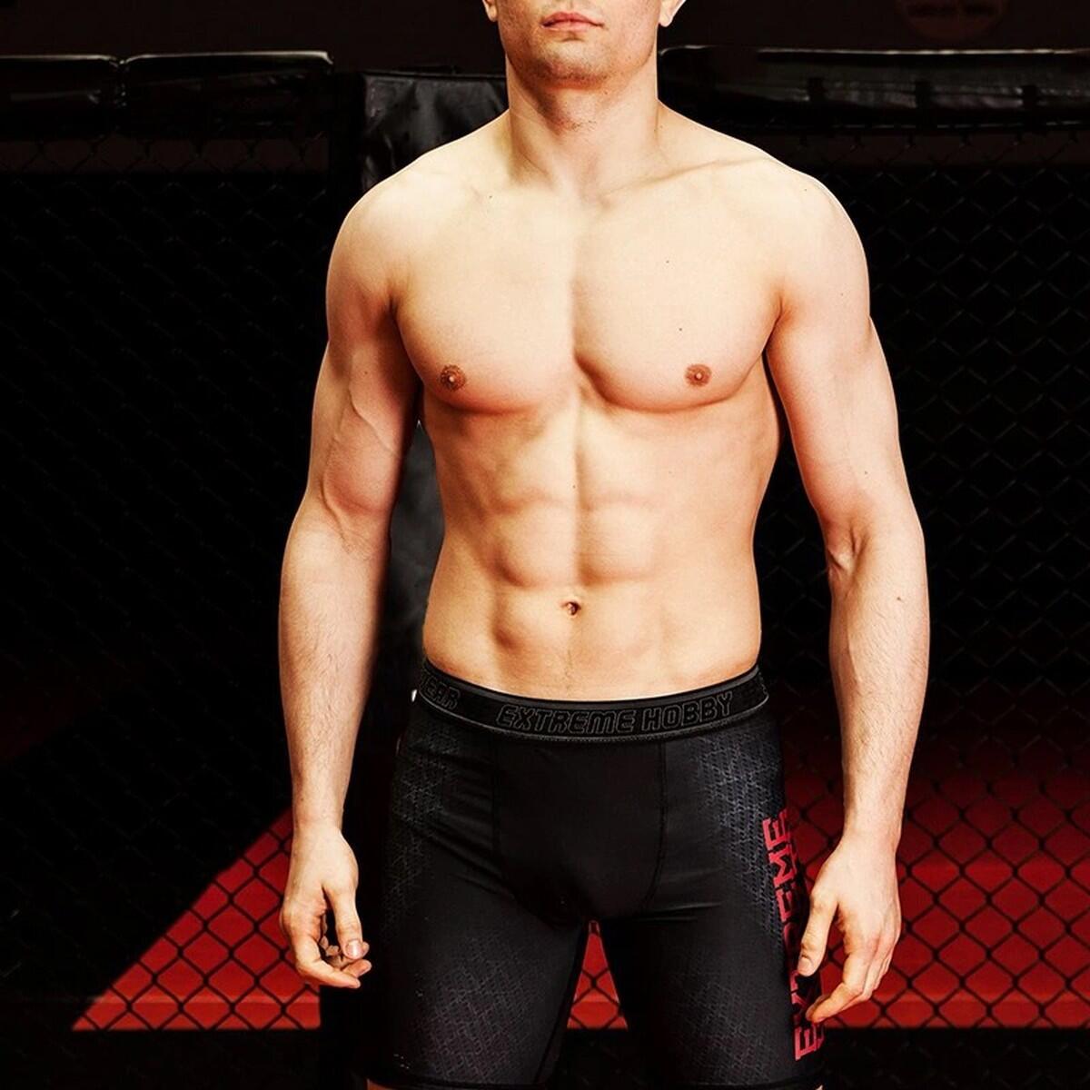 Vale Tudo shorts voor heren MMA EXTREME HOBBY BLACK ARMOUR 2/7