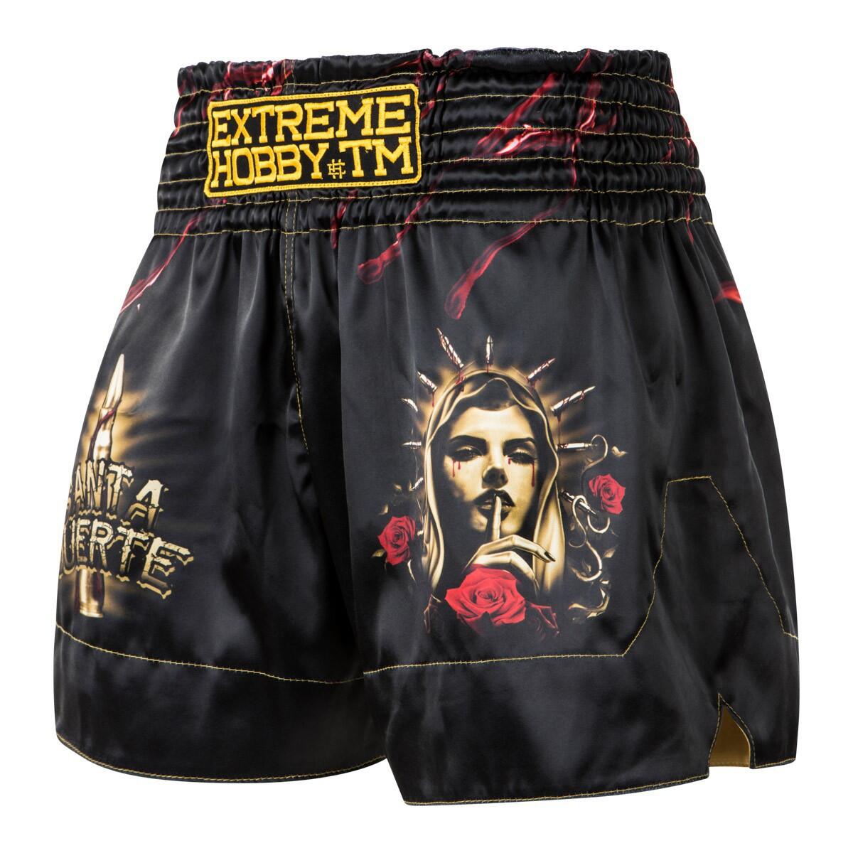 Extreme Hobby - Shorts De Muay Thai Pour Hommes Extreme Hobby Santa Muerte - Short - Noir - 44 L - Decathlon