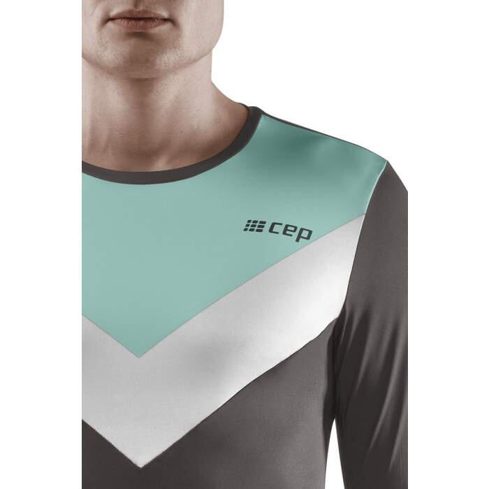 Męska koszulka sportowa Chevron z długim rękawem szybkoschnąca oddychająca CEP 5/5