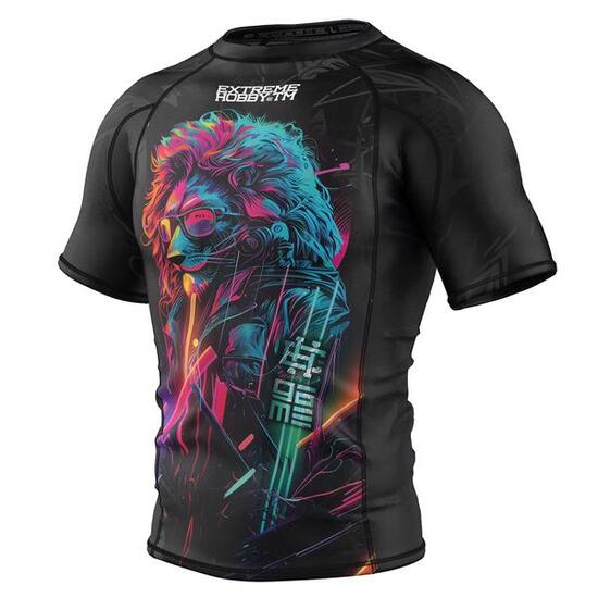 Koszulka Męska Rashguard MMA na Siłownię EXTREME HOBBY CYBER ANIMALS