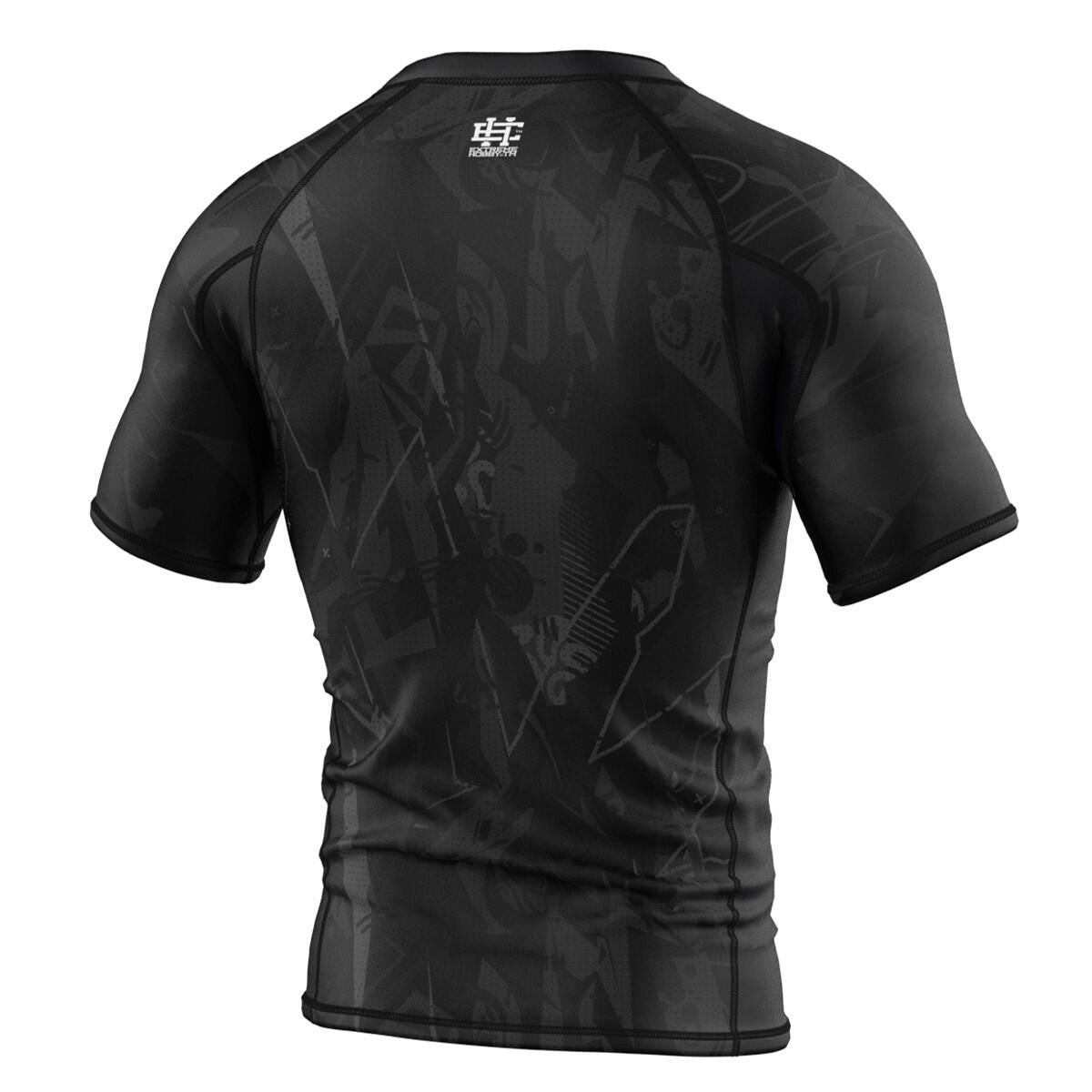 Rashguard voor heren met korte mouwen voor MMA EXTREME HOBBY CYBER ANIMALS 2/4