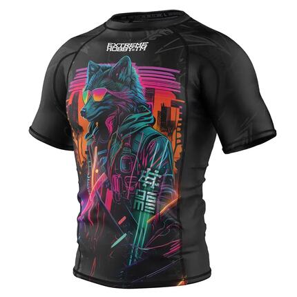 Koszulka Męska Rashguard MMA na Siłownię EXTREME HOBBY CYBER ANIMALS