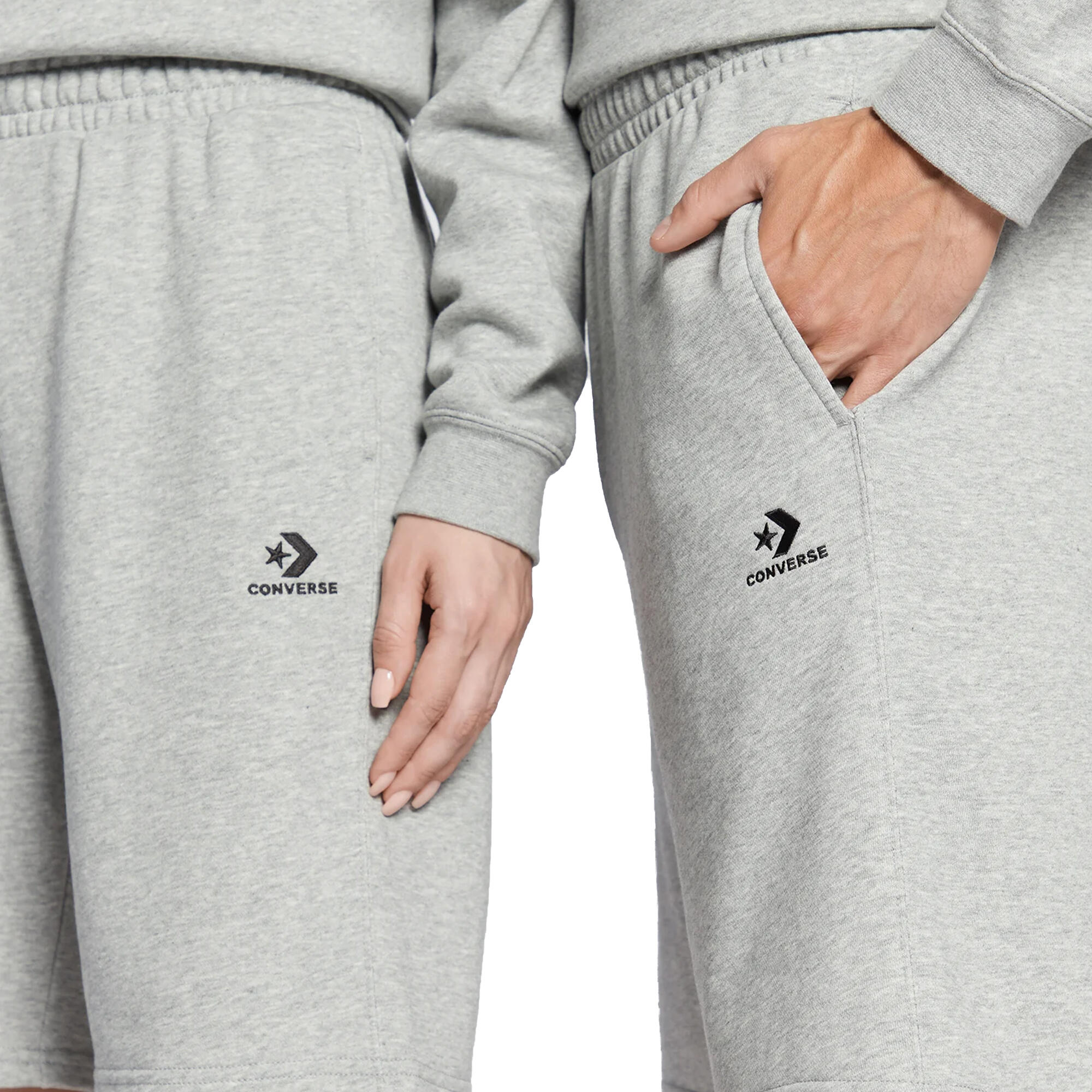 Short Go-To Embroidered Star Chevron Gris - 10023875-A02 3/4
