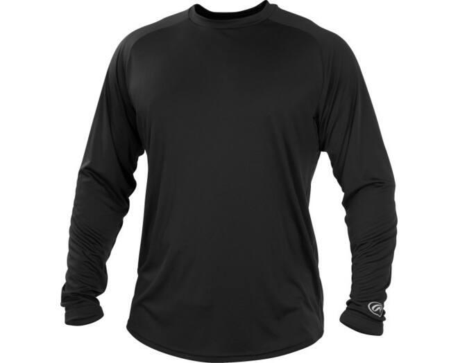 RAWLINGS Rawlings LSRT Crew Neck Manga comprida S Preto