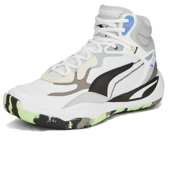 Zapatillas de Baloncesto para Adultos Puma Playmaker Pro Mid Blanco