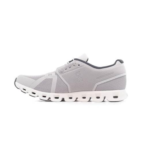 Zapatillas Grises On Running Cloud 5 Hombre Glacier - White 3/5