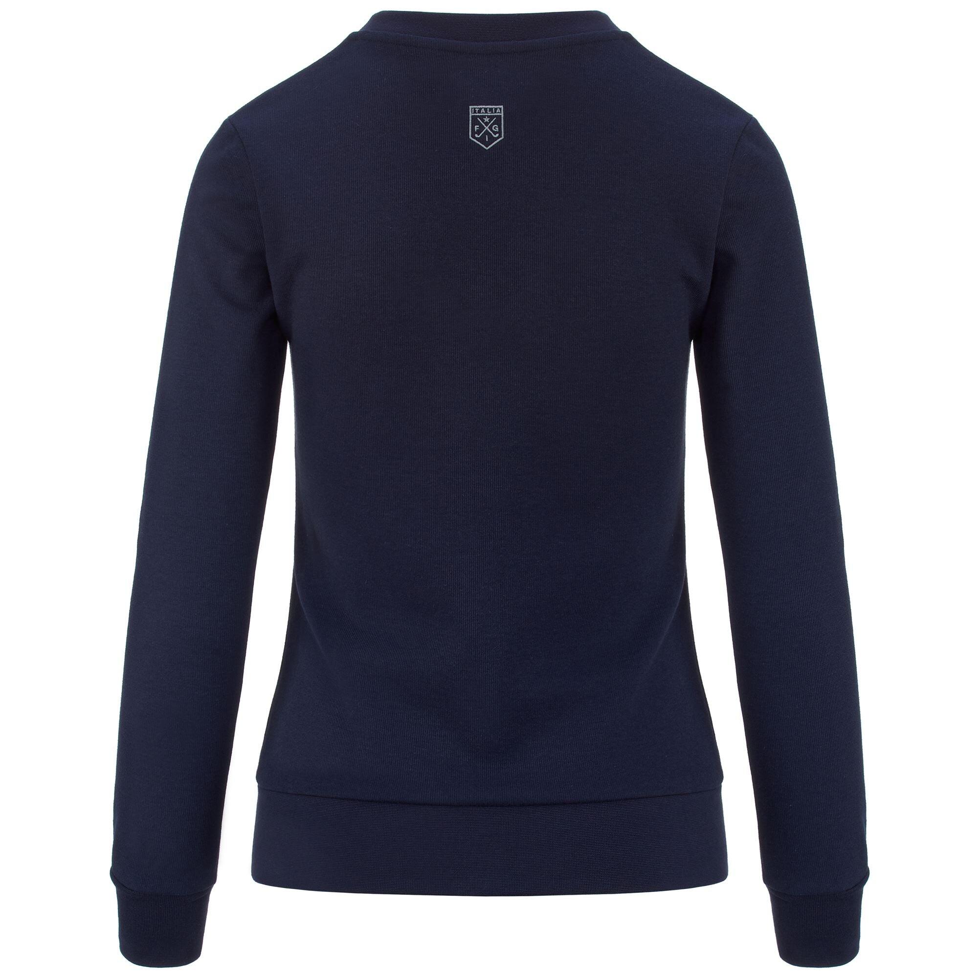 Maglione da bambina in poliestere blu da golf 3/5