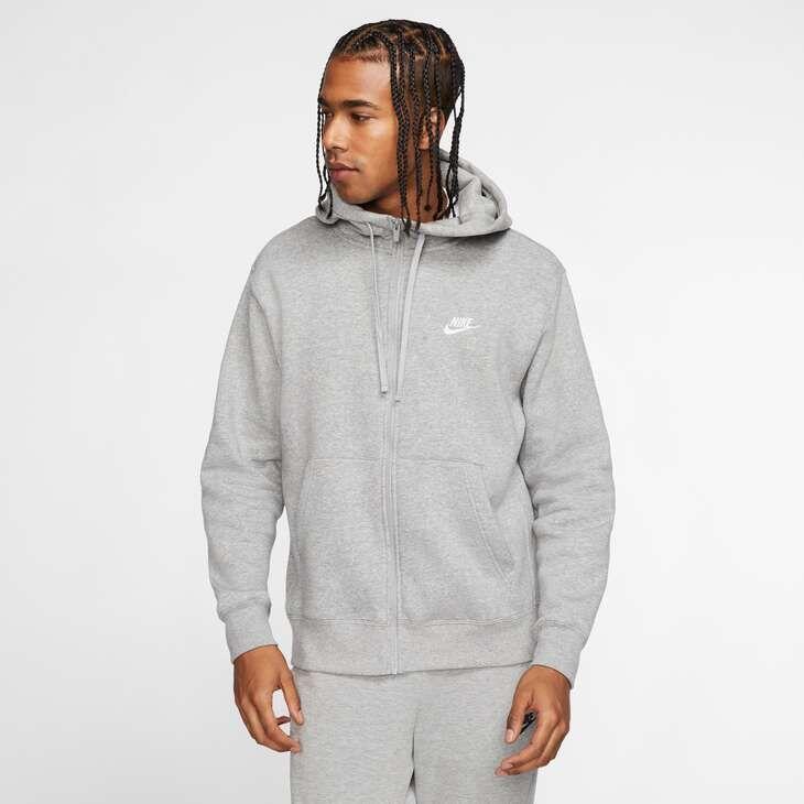 Sweat universel hommes Nike Club Hoodie FZ 1/4